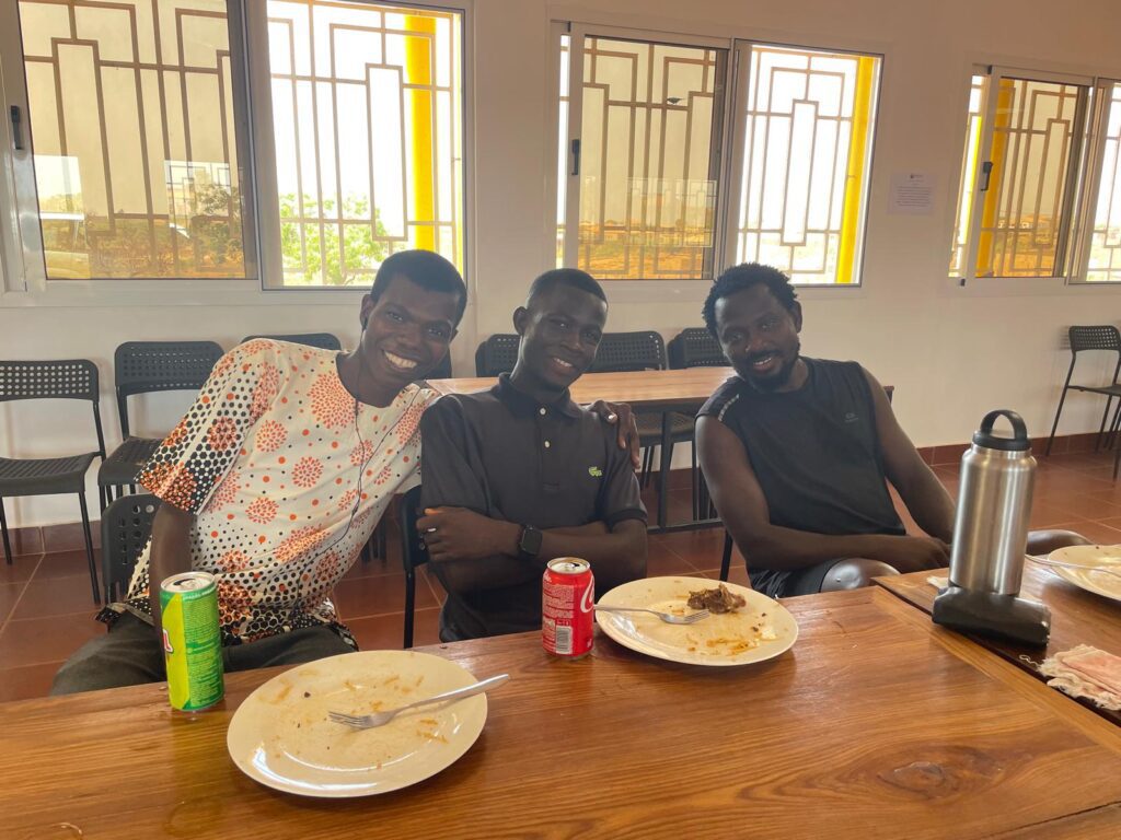 Team lunch at the Bissau campus