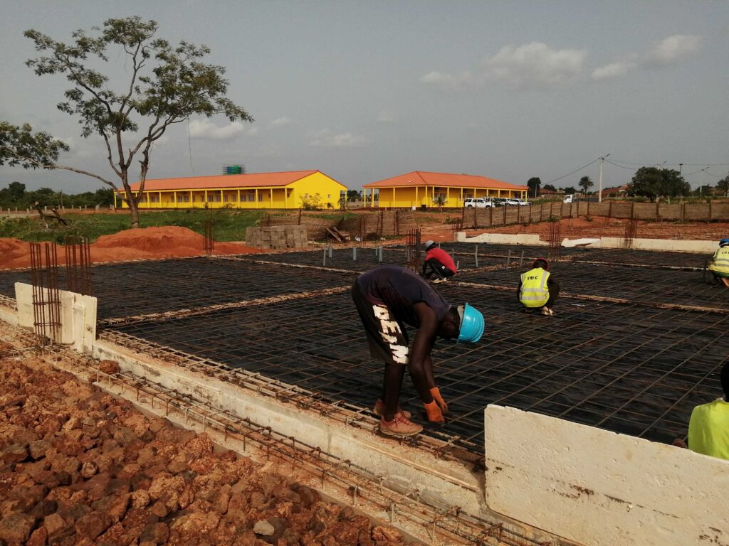 Construction on new training center: slab